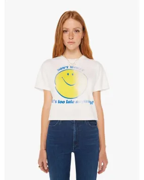 TSHIRT THE GRAB BACK CROP TEE DONT WORRY - Mother | Chez Maman Rouen